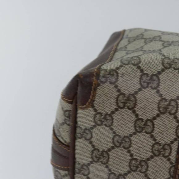 GUCCI GG Supreme Mini Boston Bag PVC Beige Auth ki4575 - Picture 14 of 16